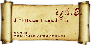 Öhlbaum Emanuéla névjegykártya